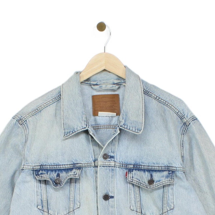 Mens Denim Jacket Trucker Cotton