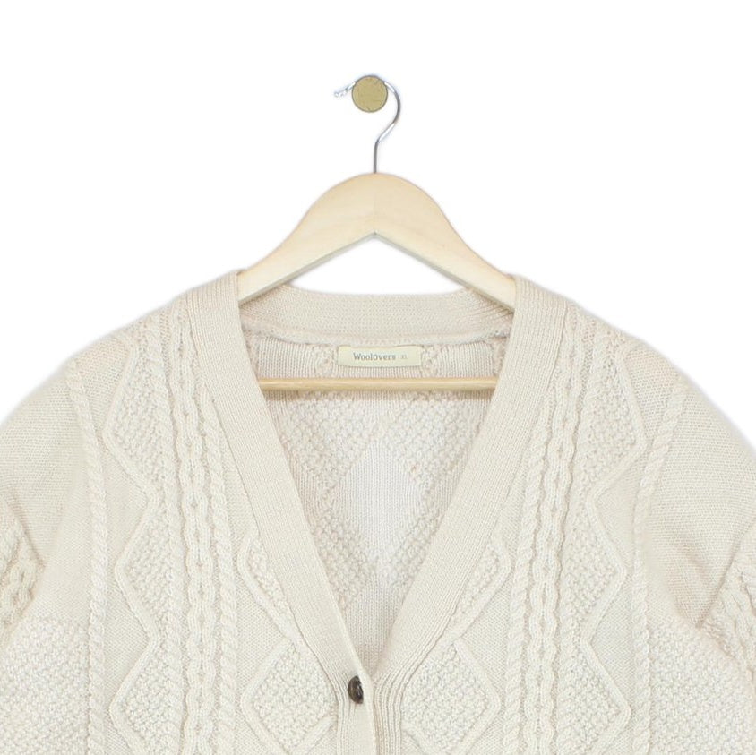 Womens Cardigan Cable Knit Button Wool