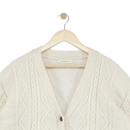 Womens Cardigan Cable Knit Button Wool