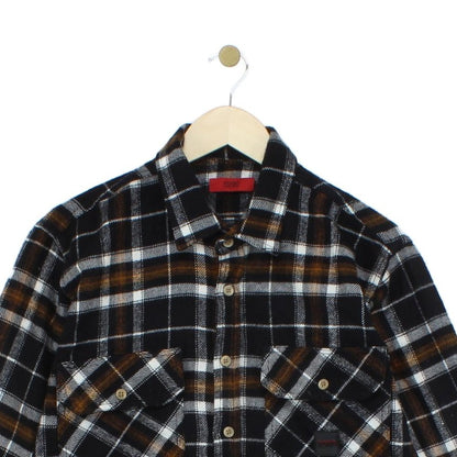 Mens Flannel Plaid Shirt Check Long Sleeve