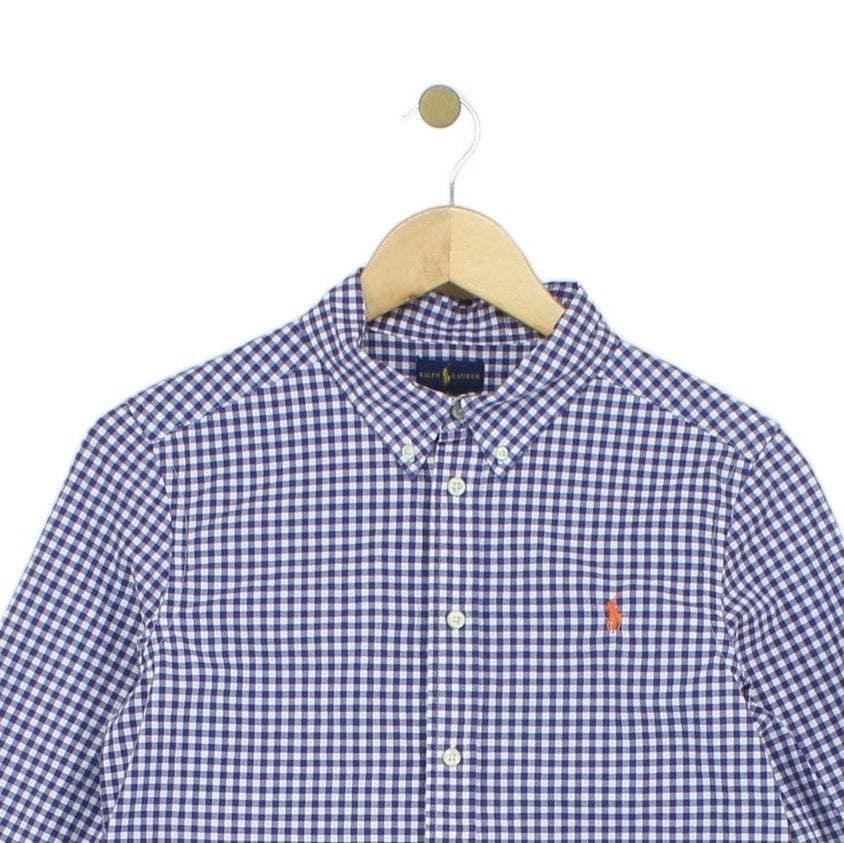 Boys Check Shirt Button Down Long Sleeve