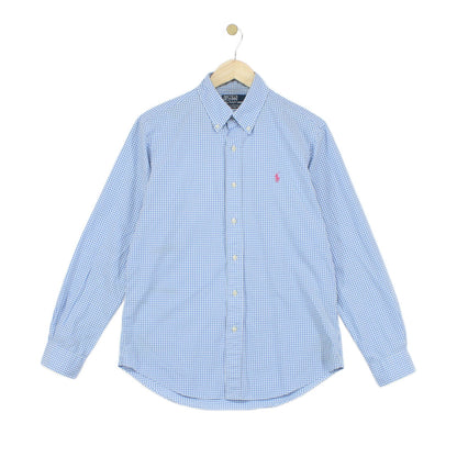 Mens Check Shirt Custom Fit Long Sleeve