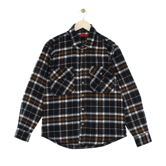 Mens Flannel Plaid Shirt Check Long Sleeve