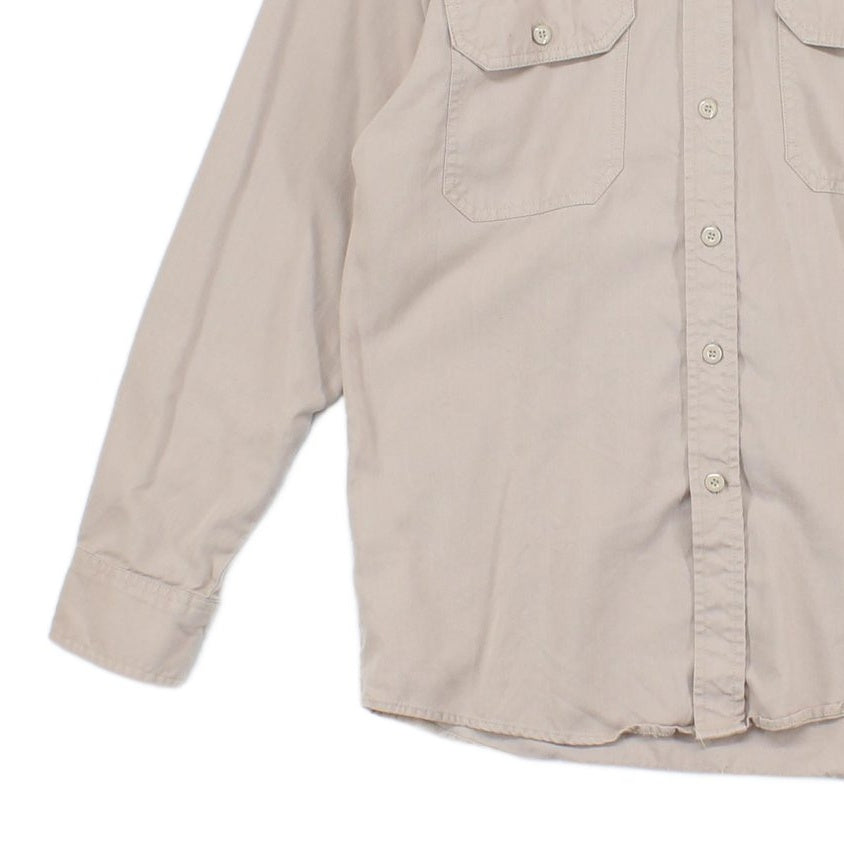 Mens Workwear Shirt Long Sleeve Button Up Safari