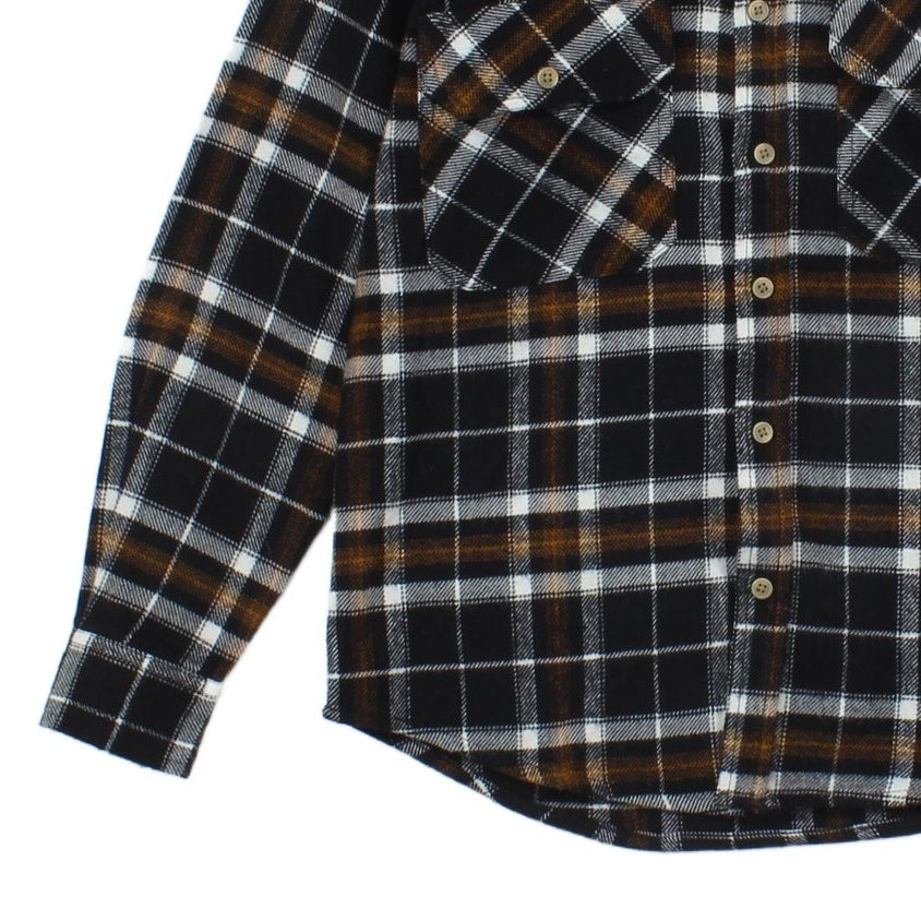 Mens Flannel Plaid Shirt Check Long Sleeve