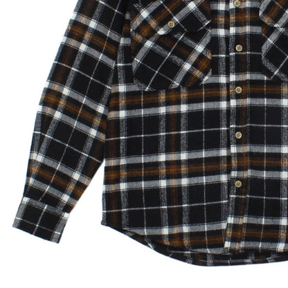 Mens Flannel Plaid Shirt Check Long Sleeve