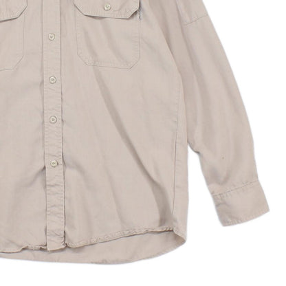 Mens Workwear Shirt Long Sleeve Button Up Safari