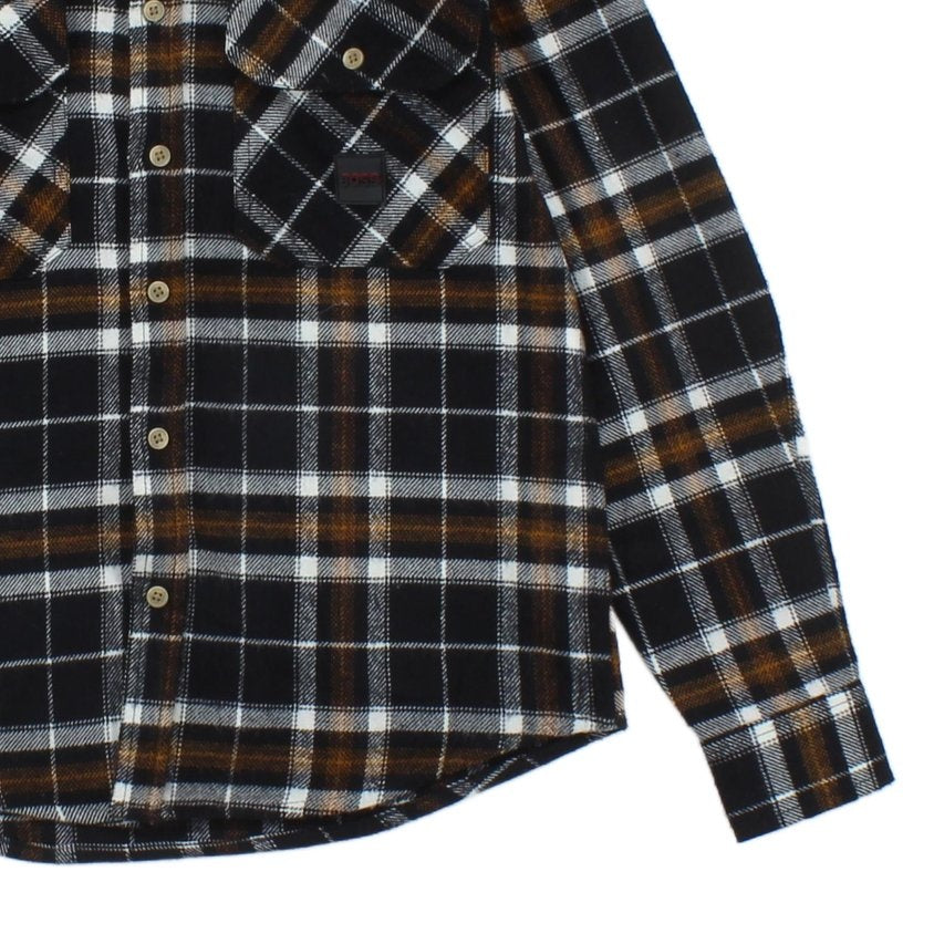 Mens Flannel Plaid Shirt Check Long Sleeve