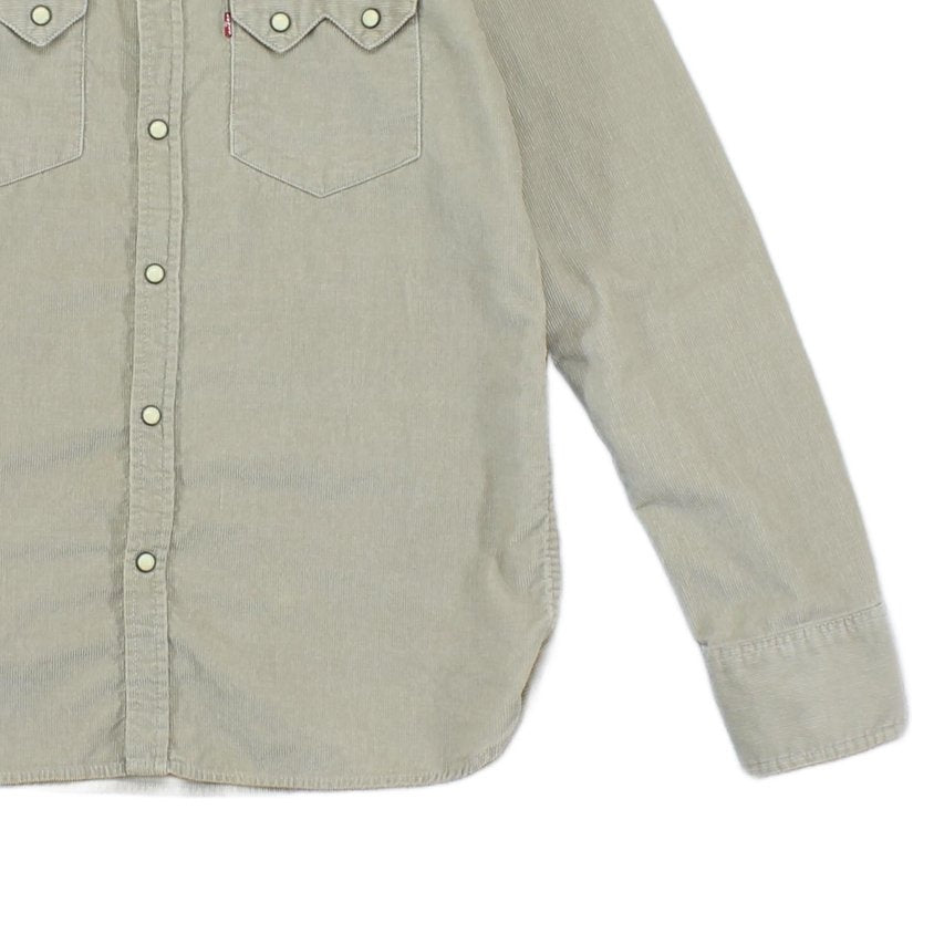 Mens Corduroy Shirt Button Up Long Sleeve Western