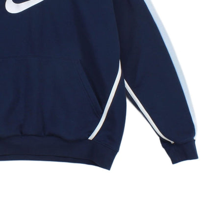 Mens Spell Out Hoodie Oversized Embroidered Pullover