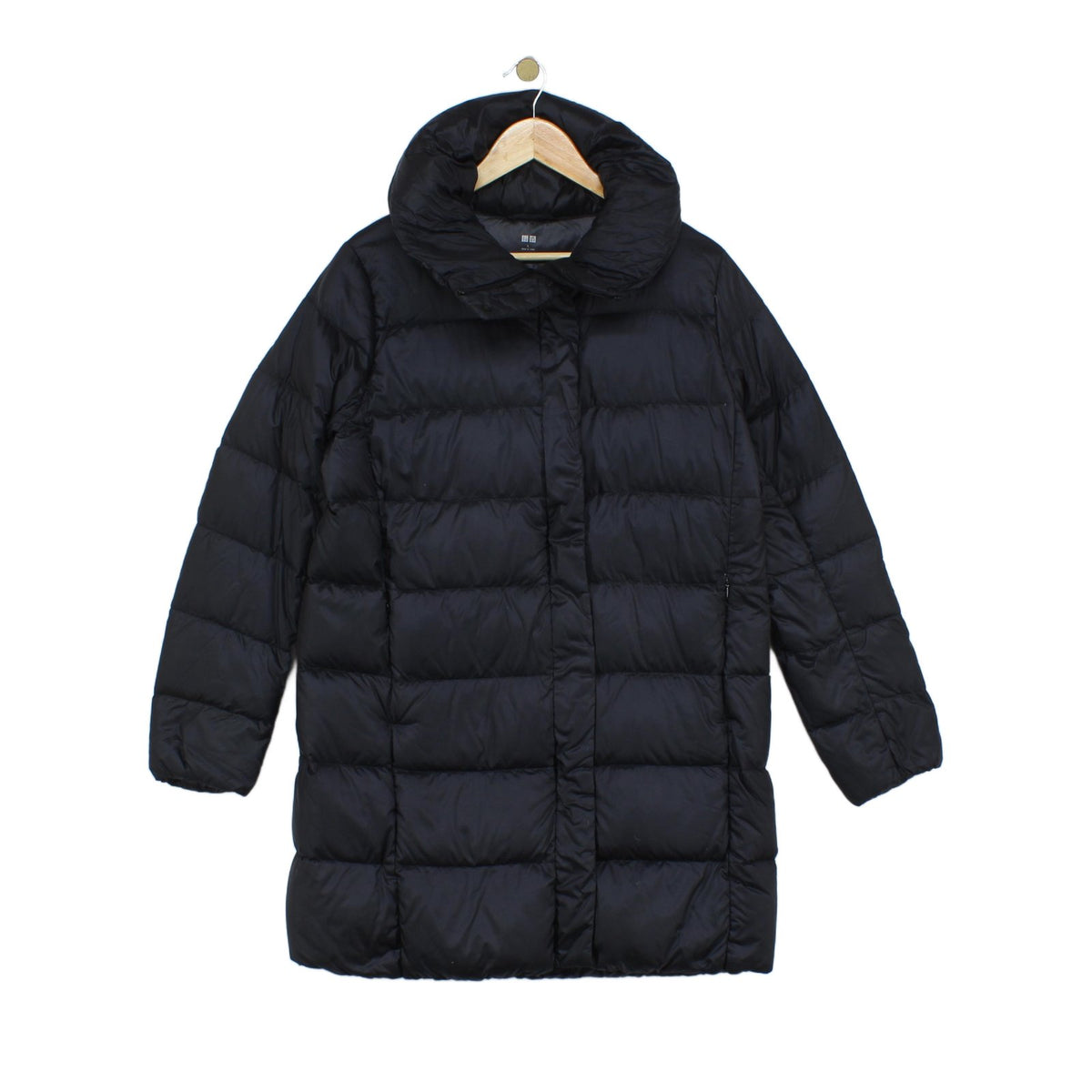 Womens Quilted Coat Down Puffer Full Zip High Neck