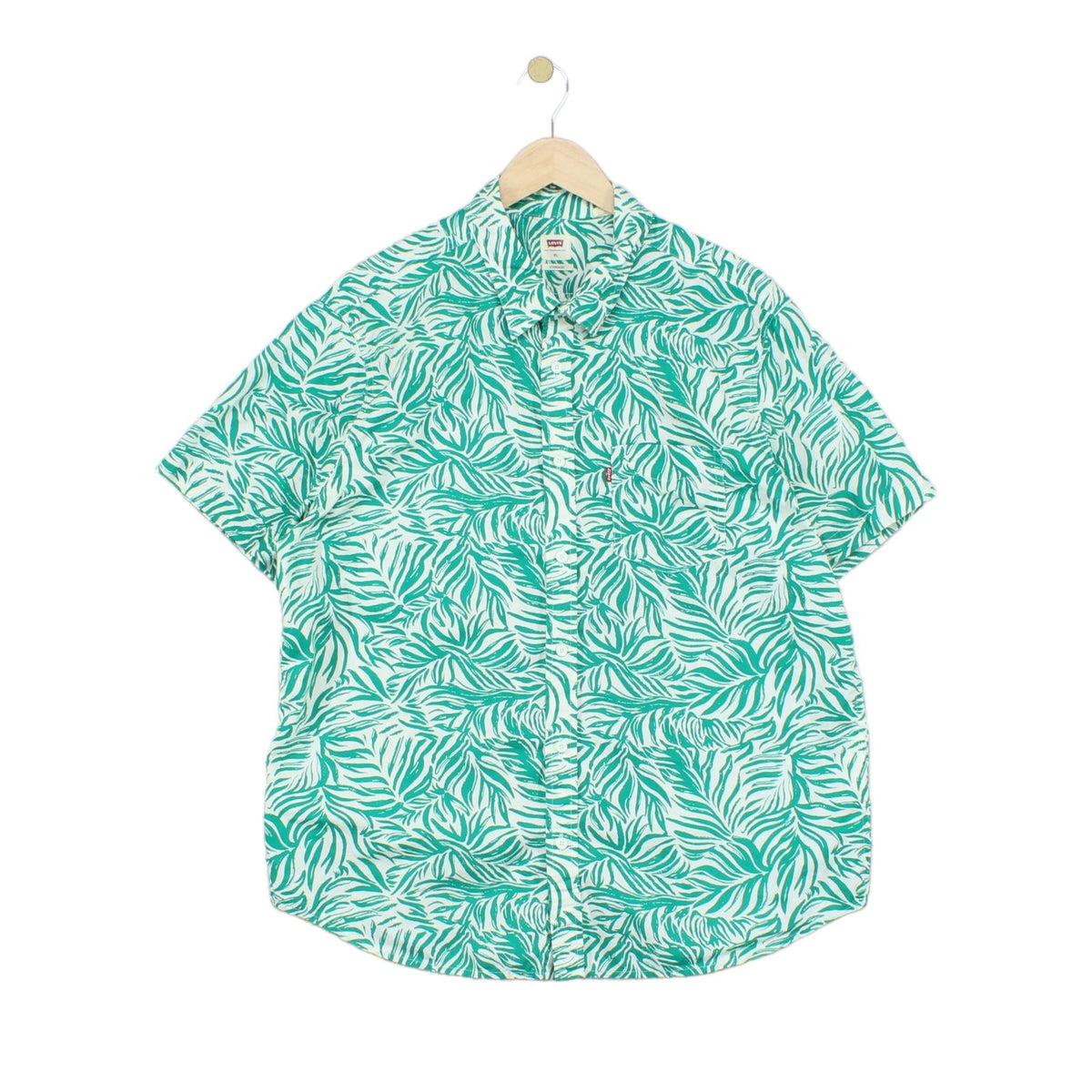 Mens Patterned Shirt Tropical Button Down