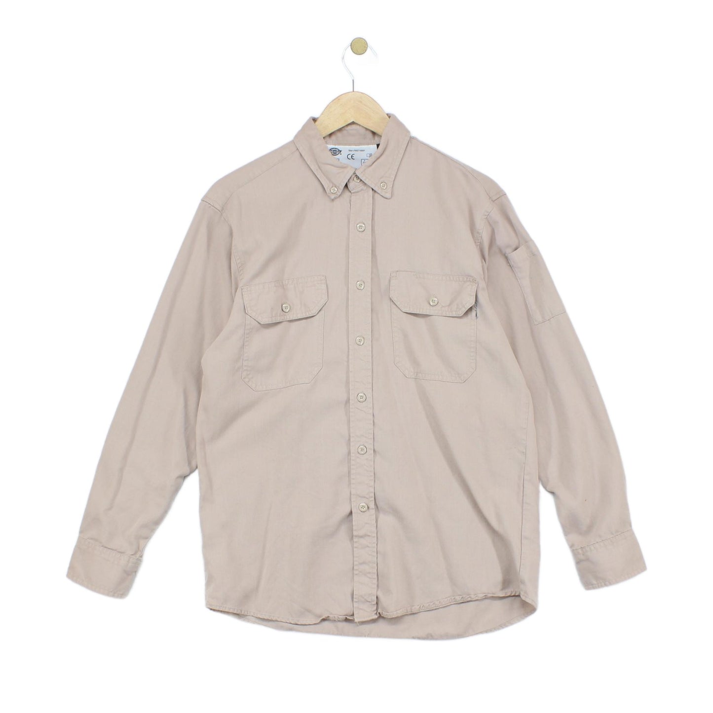 Mens Workwear Shirt Long Sleeve Button Up Safari