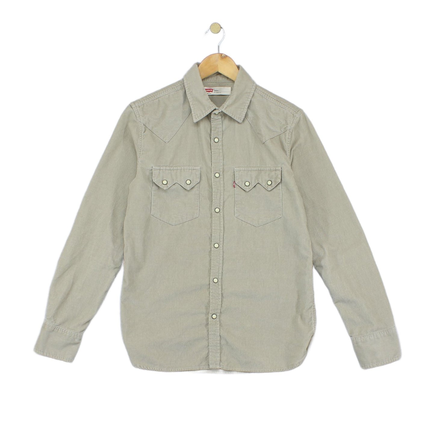 Mens Corduroy Shirt Button Up Long Sleeve Western