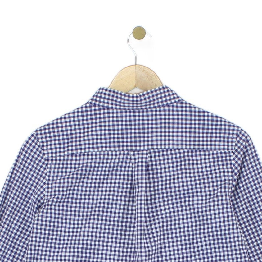 Boys Check Shirt Button Down Long Sleeve