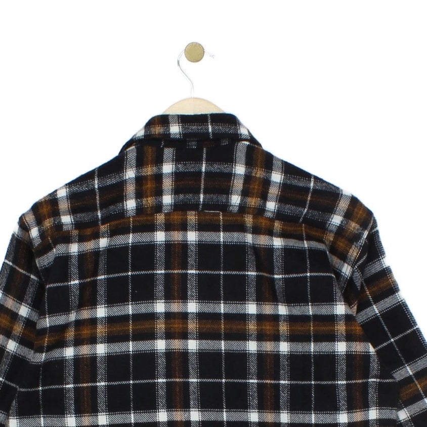 Mens Flannel Plaid Shirt Check Long Sleeve