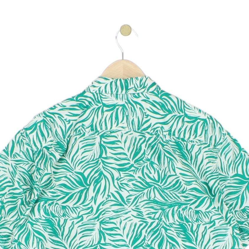 Mens Patterned Shirt Tropical Button Down