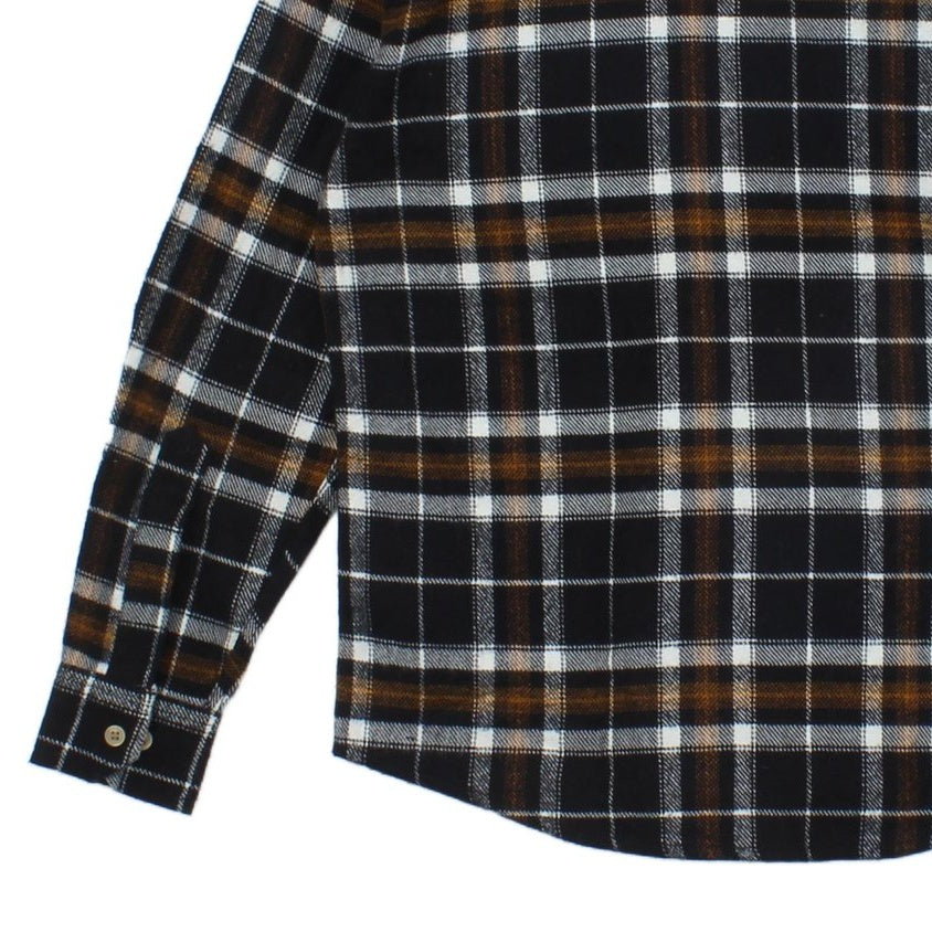 Mens Flannel Plaid Shirt Check Long Sleeve