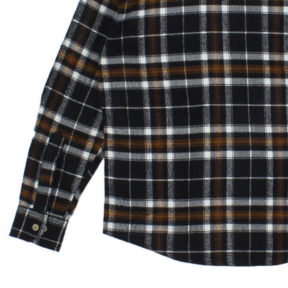 Mens Flannel Plaid Shirt Check Long Sleeve