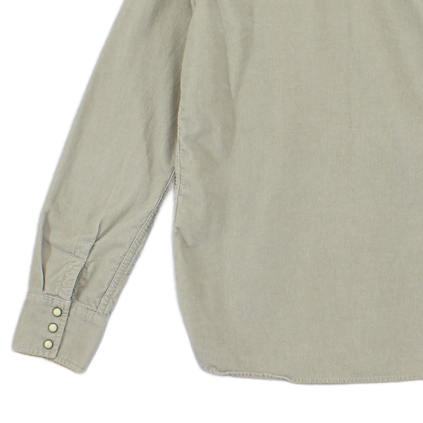 Mens Corduroy Shirt Button Up Long Sleeve Western