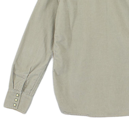 Mens Corduroy Shirt Button Up Long Sleeve Western