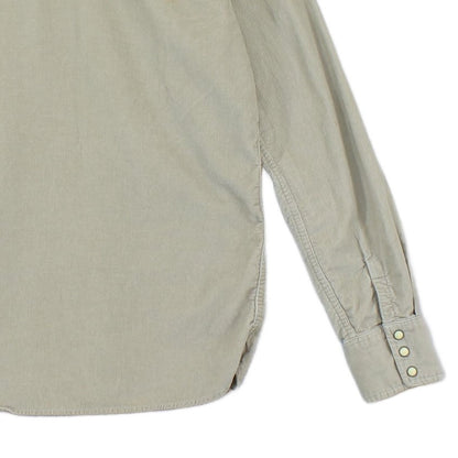Mens Corduroy Shirt Button Up Long Sleeve Western
