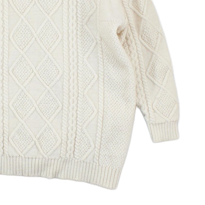 Womens Cardigan Cable Knit Button Wool