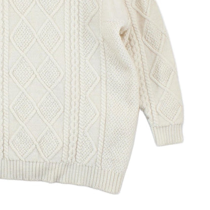 Womens Cardigan Cable Knit Button Wool