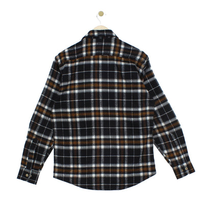 Mens Flannel Plaid Shirt Check Long Sleeve