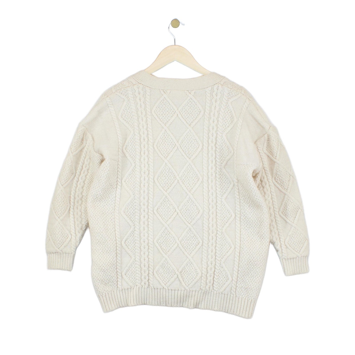 Womens Cardigan Cable Knit Button Wool