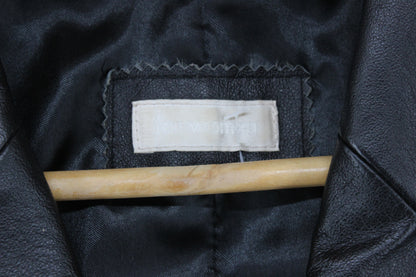 Mens Leather Trench Coat Single Breasted