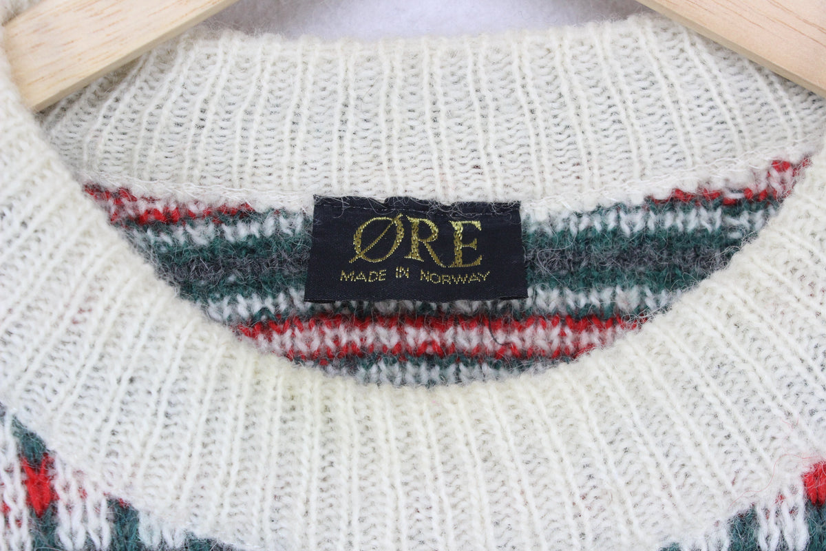 Mens Nordic Jumper Crew Neck Striped