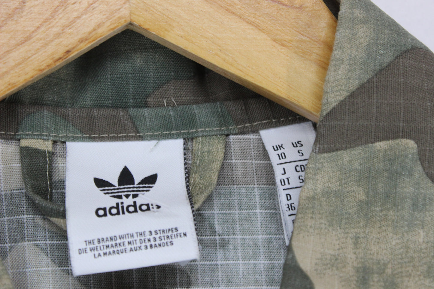 Womens Camo Jacket Streetwear Full Zip Relaxed Cropped