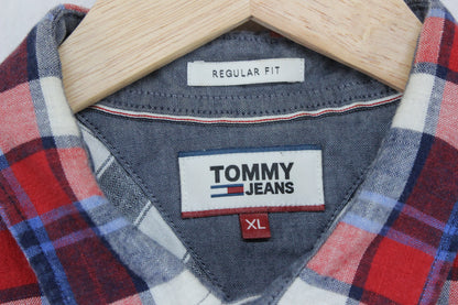 Mens Plaid Shirt Button Up Long Sleeve