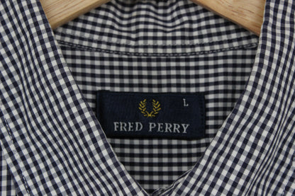 Mens Check Shirt Short Sleeve Button Down