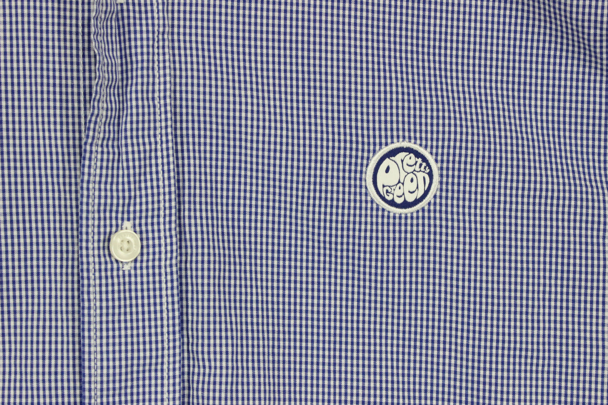 Mens Check Shirt Classic Short Sleeve Button Up