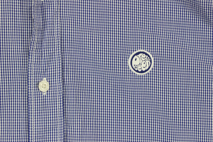 Mens Check Shirt Classic Short Sleeve Button Up