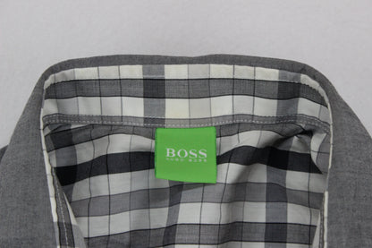 Mens Shirt Stretch Long Sleeve Button Up
