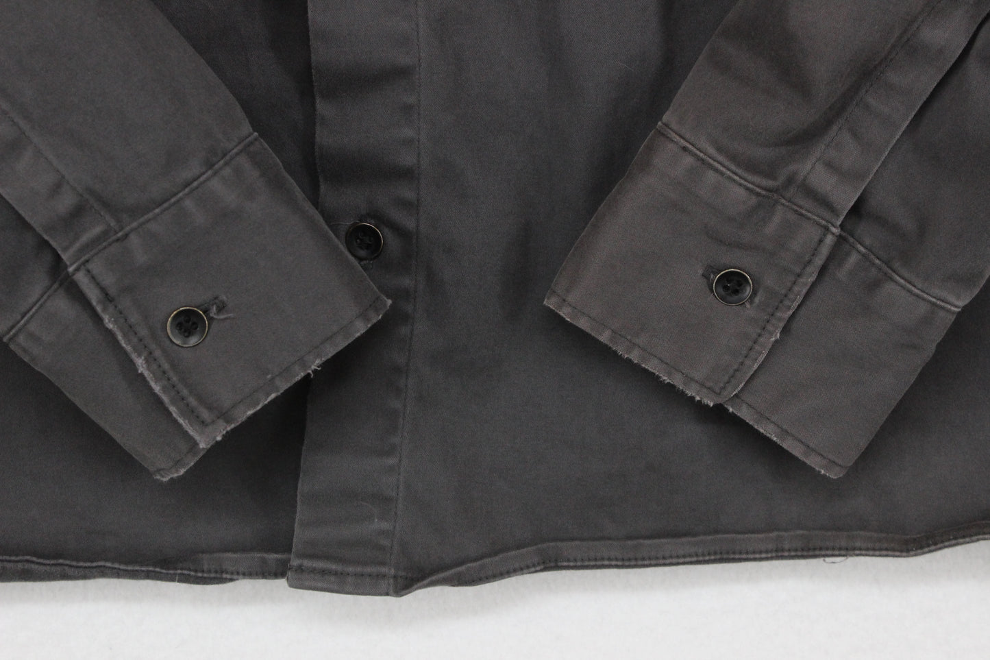 Mens Shirt Long Sleeve Button Up Distressed