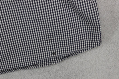 Mens Check Shirt Short Sleeve Button Down