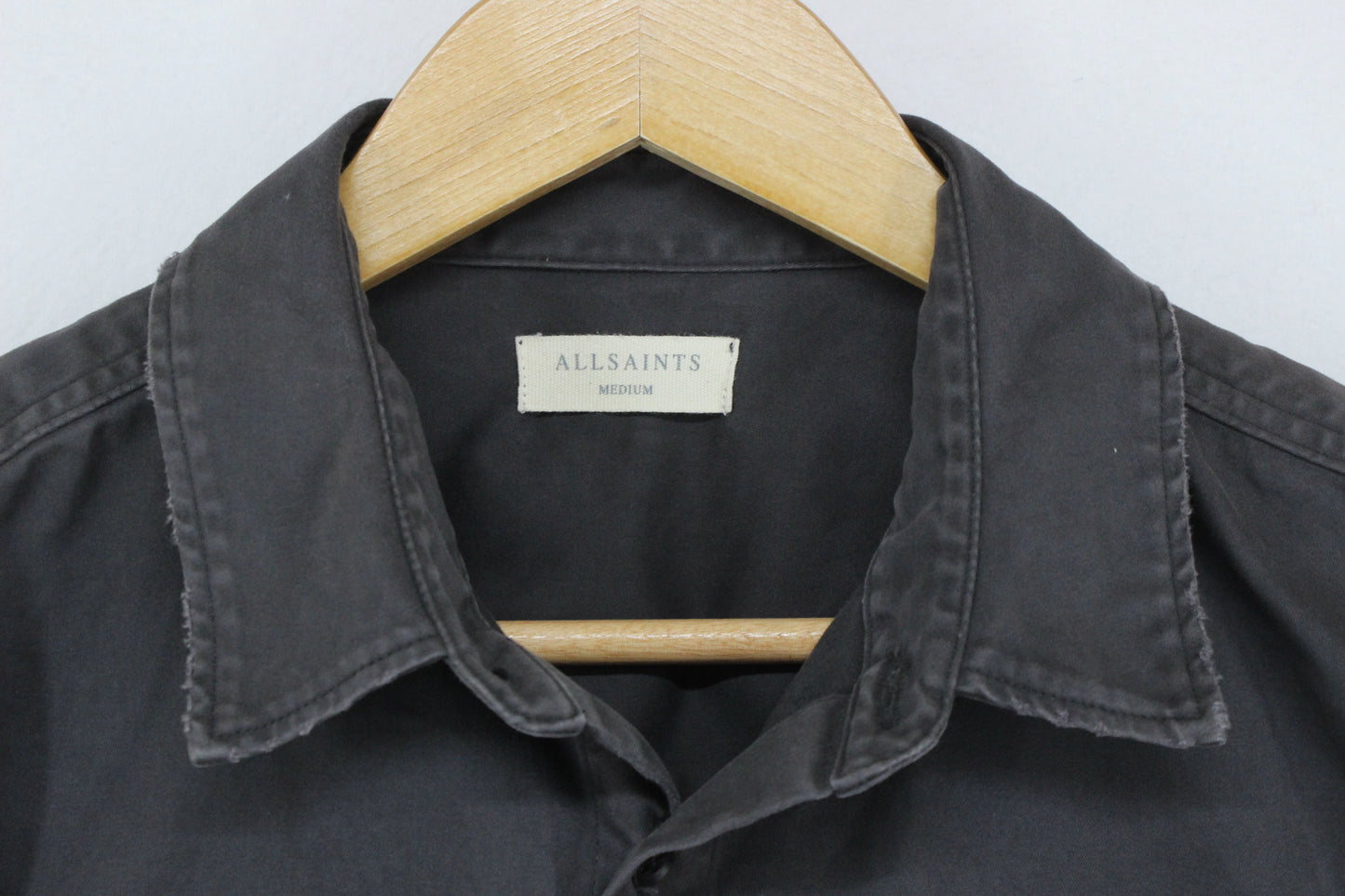 Mens Shirt Long Sleeve Button Up Distressed