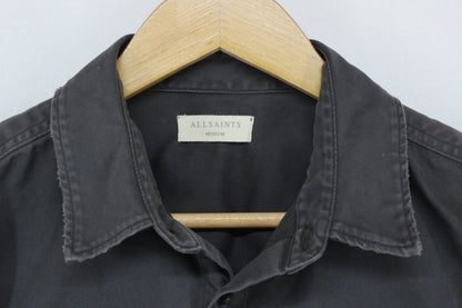 Mens Shirt Long Sleeve Button Up Distressed