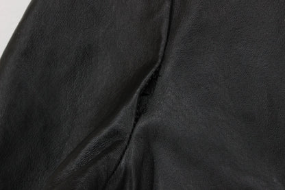 Mens Leather Trench Coat Single Breasted