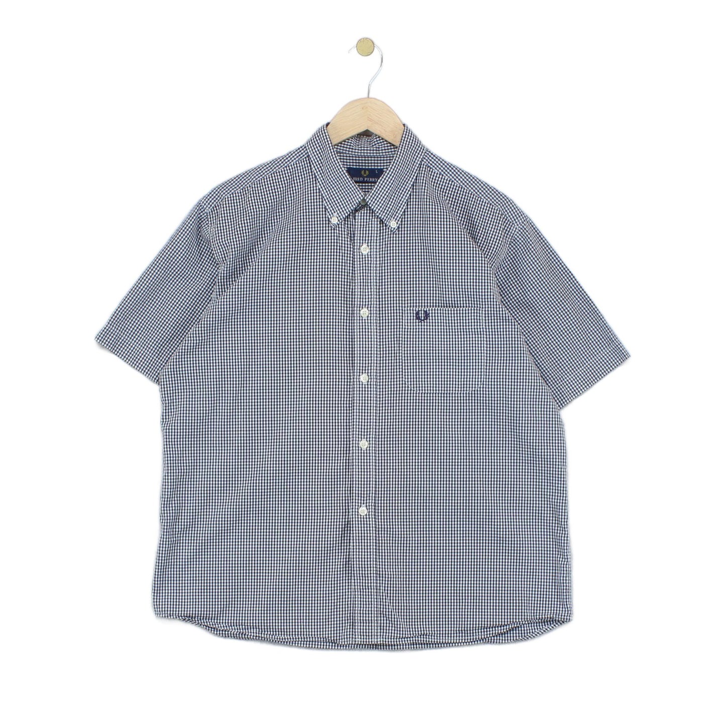 Mens Check Shirt Short Sleeve Button Down