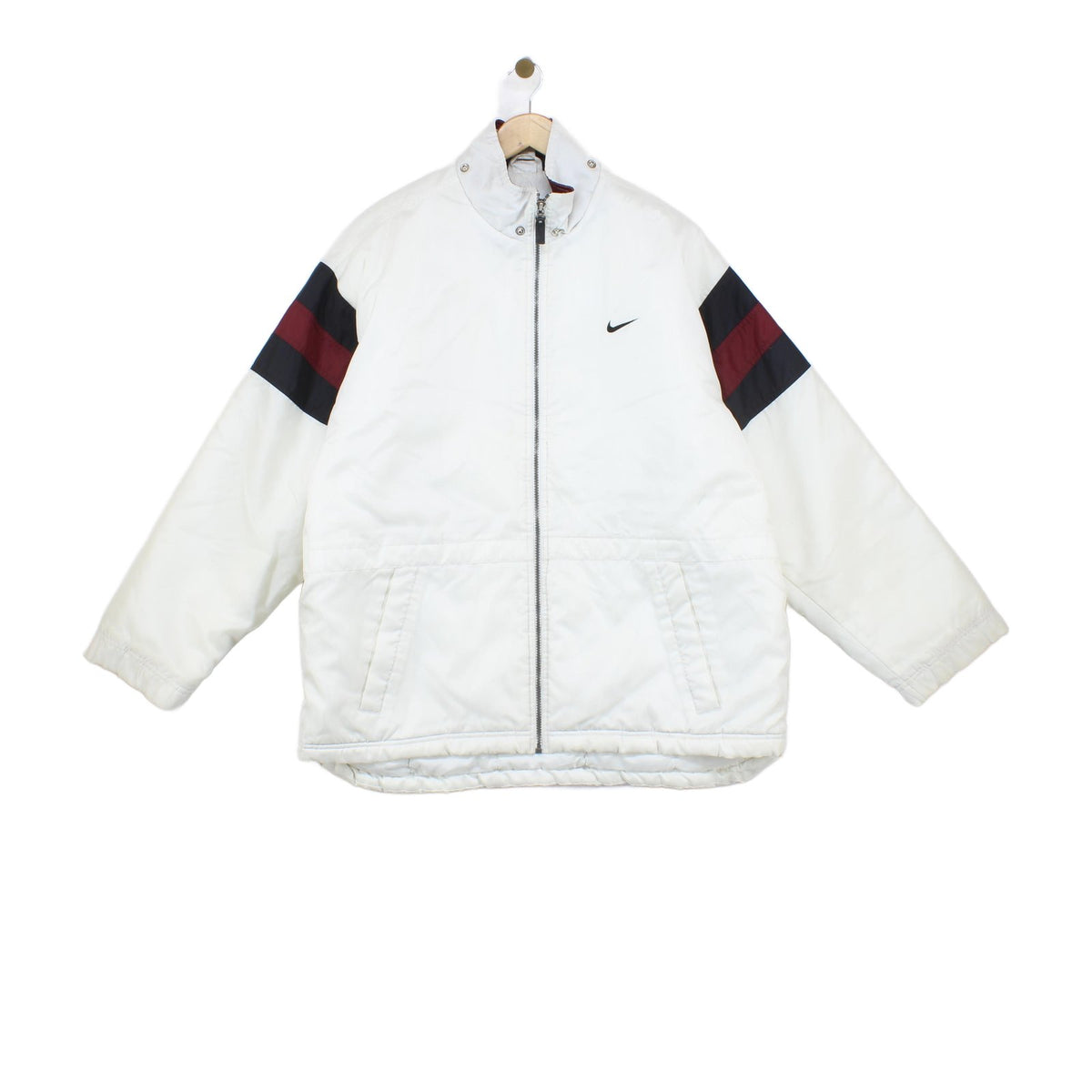 Mens Spell Out Quilted Jacket Full Zip