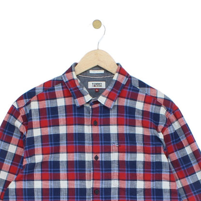 Mens Plaid Shirt Button Up Long Sleeve