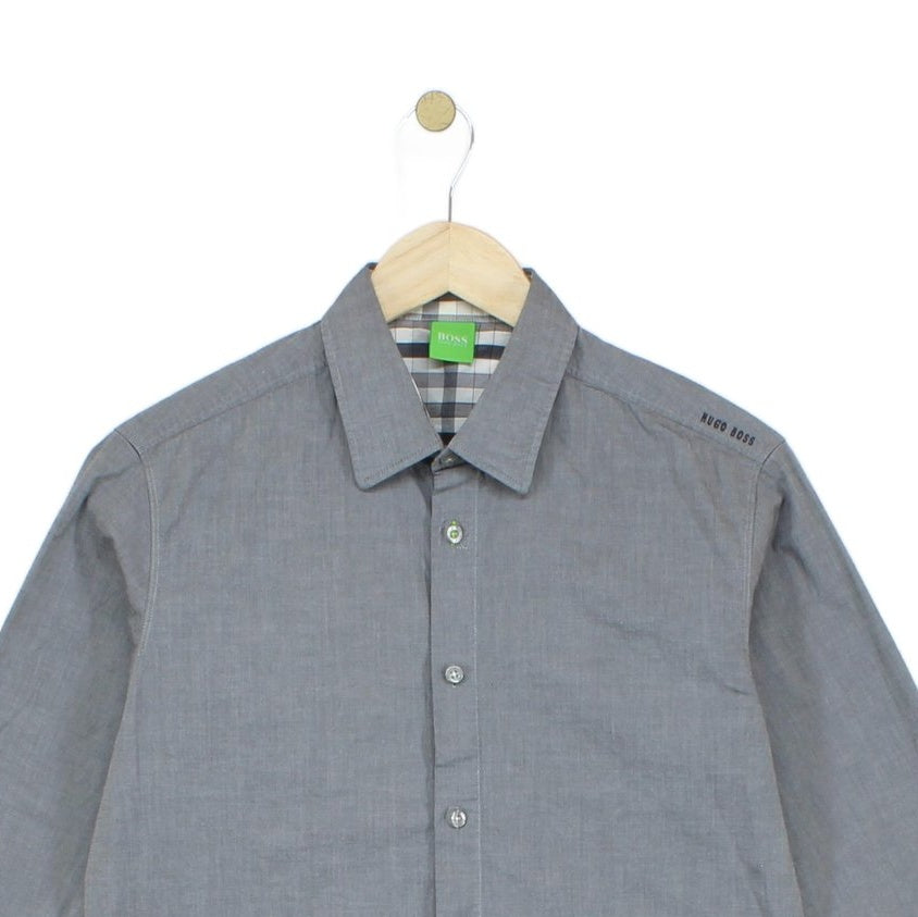 Mens Shirt Stretch Long Sleeve Button Up