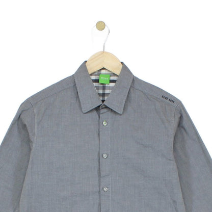 Mens Shirt Stretch Long Sleeve Button Up