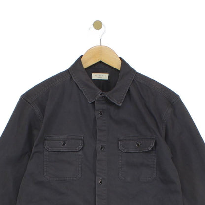 Mens Shirt Long Sleeve Button Up Distressed