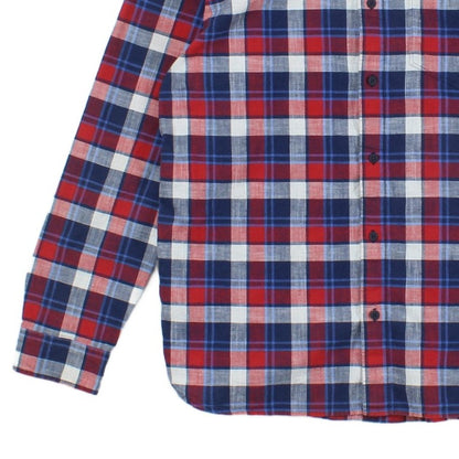 Mens Plaid Shirt Button Up Long Sleeve